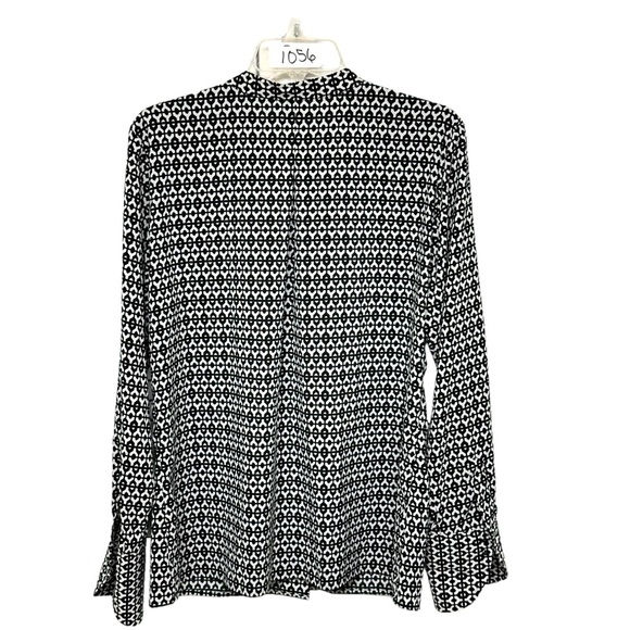 343 - BLACK & WHITE BLOUSE/TOP LARGE - Picture 7 of 15